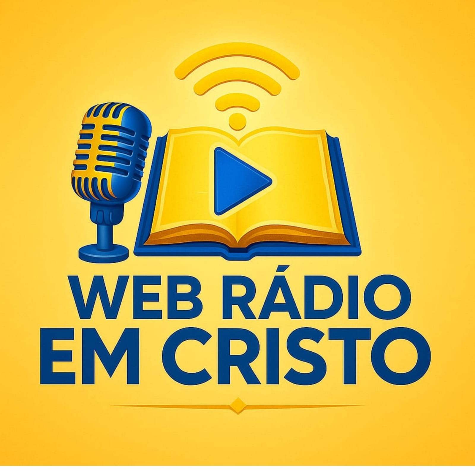 Logo WEB  RADIO EM  CRISTO